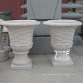 Full Hand Carving stone planter marble flowerpot